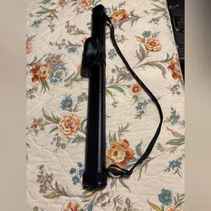 Sleek Black Pool Cue Case with Strap